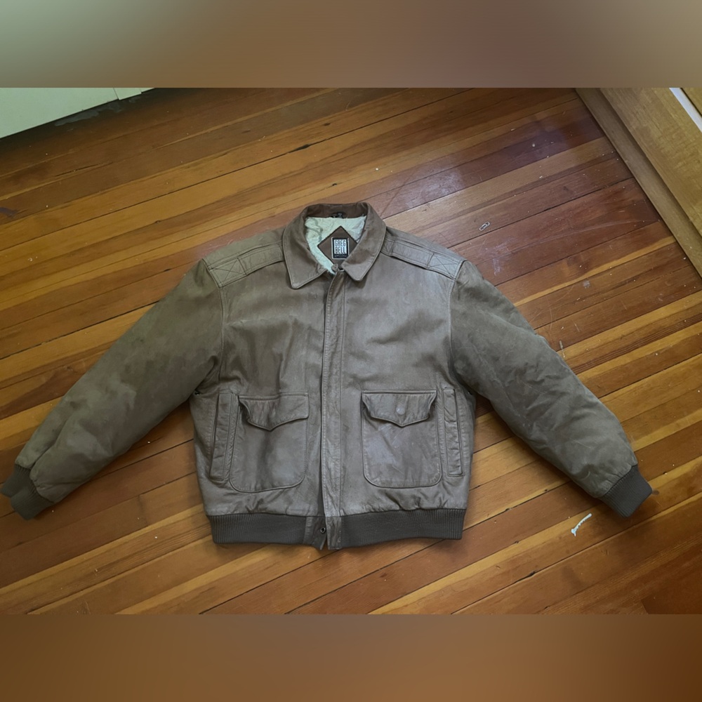 Vintage Greg Bell Brown Suede Bomber Jacket
